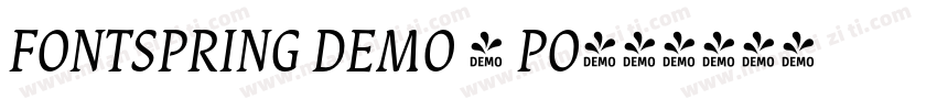 FONTSPRING DEMO - PO字体转换